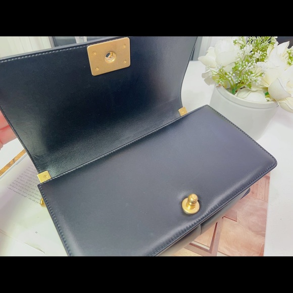 Chanel Le Boy Medium Black Gold Bag - Picture 5 of 5